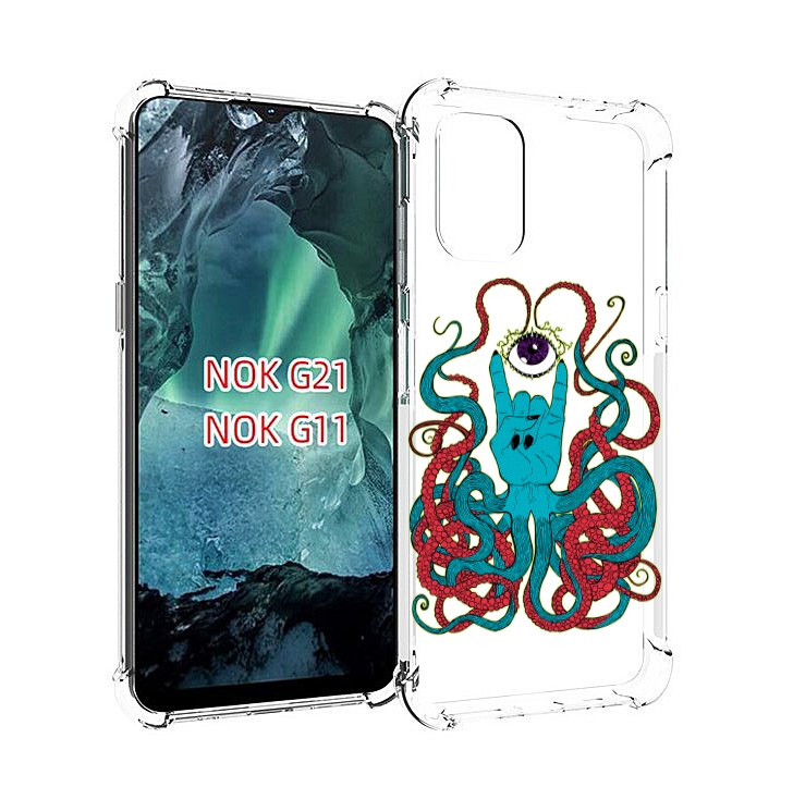 

Чехол Mypads Осьминог-Рука Абстракция Для Nokia G11/G21, Прозрачный, Tocco