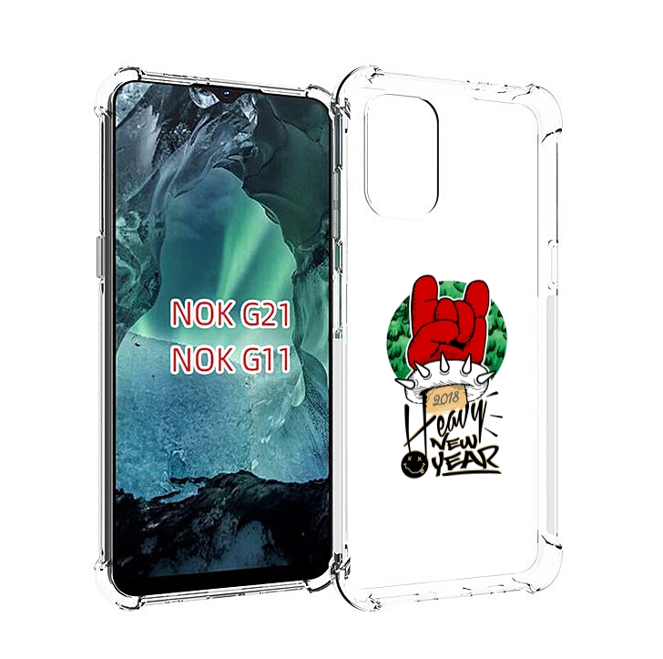 

Чехол MyPads Гангстер новый год для Nokia G11 / G21, Прозрачный, Tocco