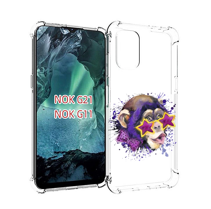 

Чехол Mypads Обезьяна В Очках Для Nokia G11/G21, Прозрачный, Tocco
