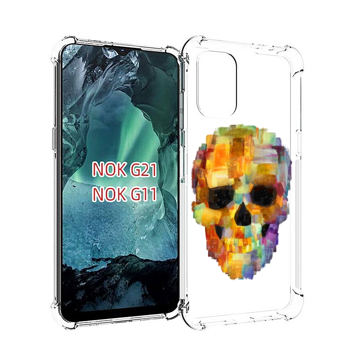 

Чехол MyPads нарисованный череп для Nokia G11 / G21, Прозрачный, Tocco