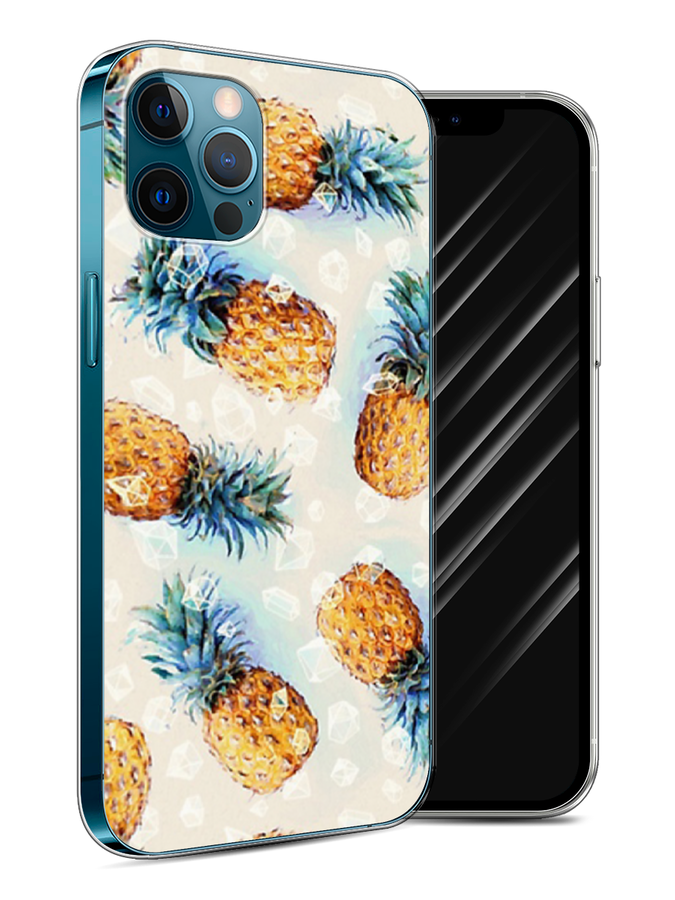 

Чехол Awog на Apple iPhone 12 / Айфон 12 "Ананасы", Разноцветный, 12550-3