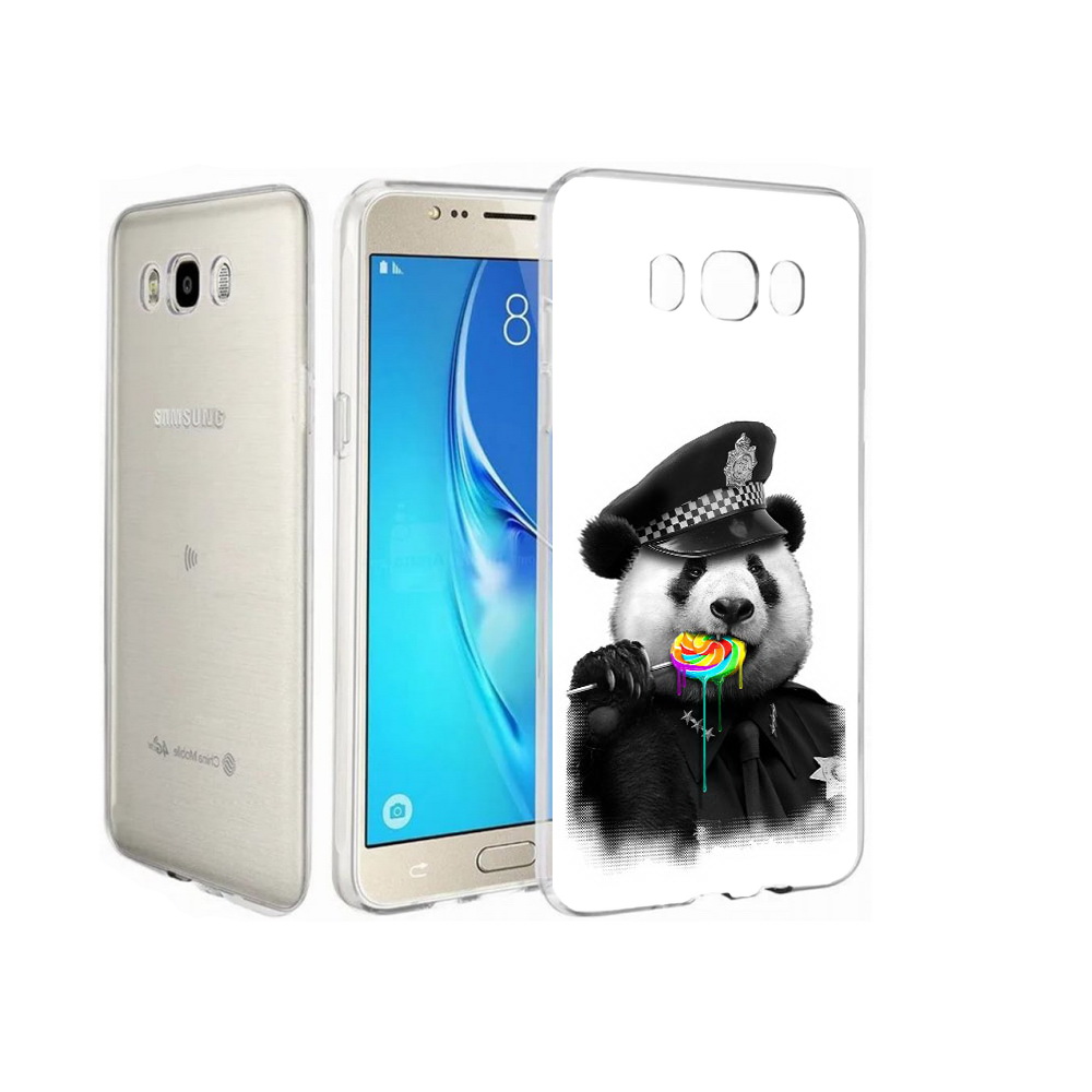 

Чехол MyPads Tocco для Samsung Galaxy J7 Панда полиция, Прозрачный, Tocco