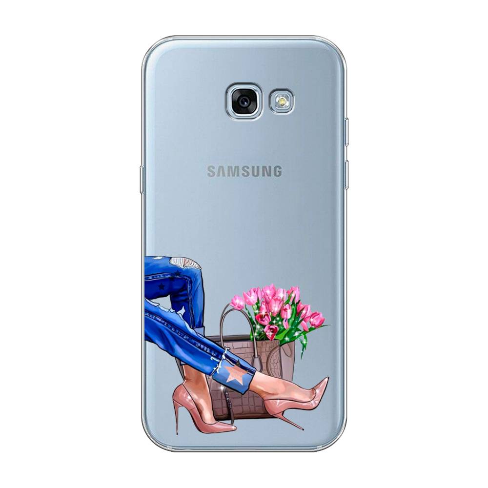 

Чехол Awog на Samsung Galaxy A3 2017 / Самсунг A3 2017 "Каблучки", Голубой;коричневый;розовый, 20350-7