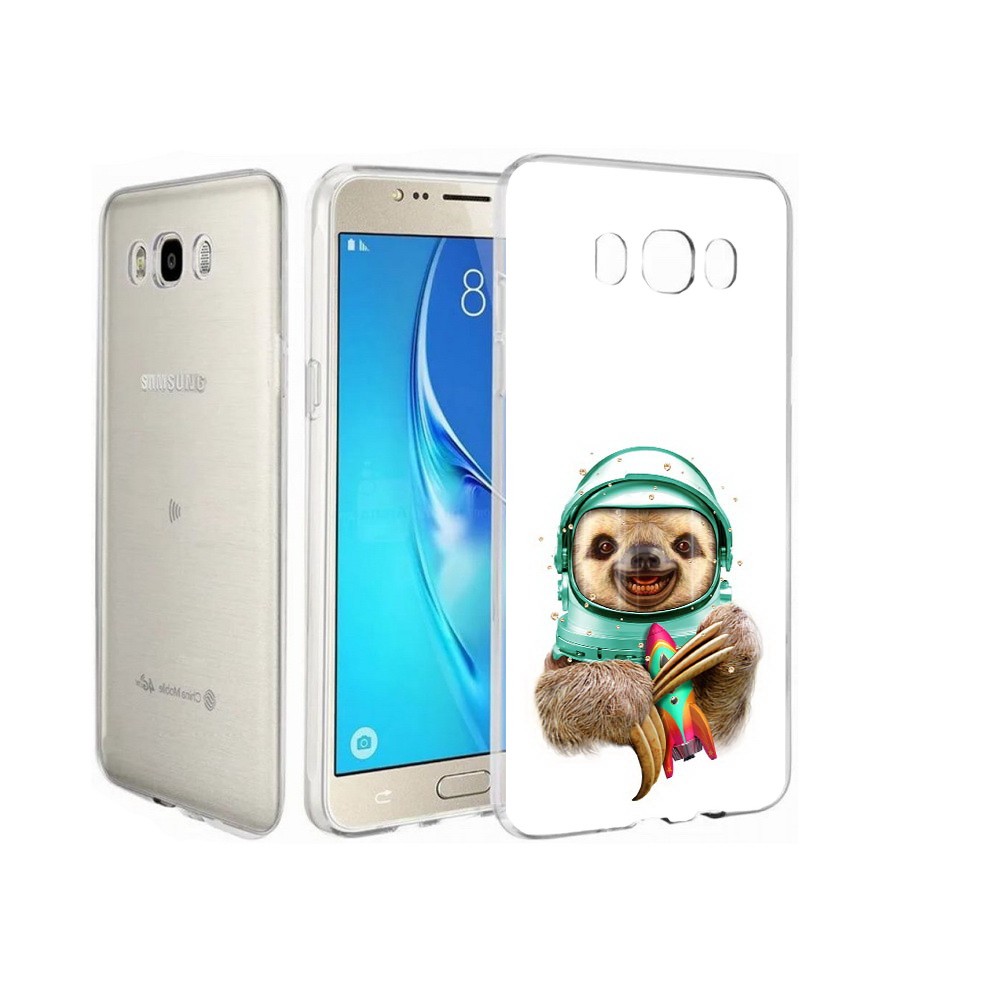

Чехол MyPads Tocco для Samsung Galaxy J7 Ленивец астронавт, Прозрачный, Tocco