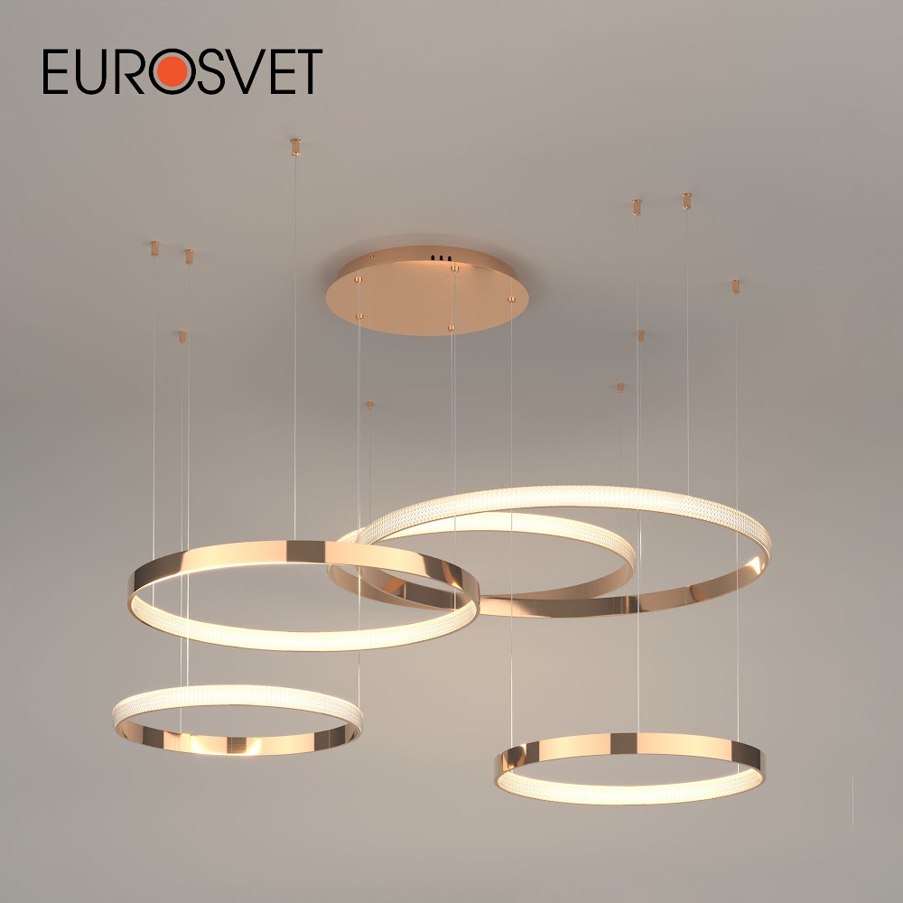 

Умный подвесной LED светильник на 5 колец Eurosvet Posh 90275/5 160W медный Minimir Home, Posh