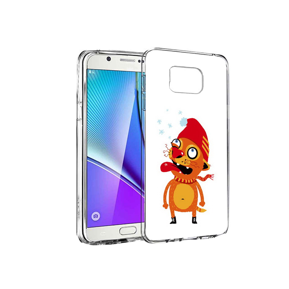 

Чехол MyPads Tocco для Samsung Galaxy Note 5 Зимний кот, Прозрачный, Tocco