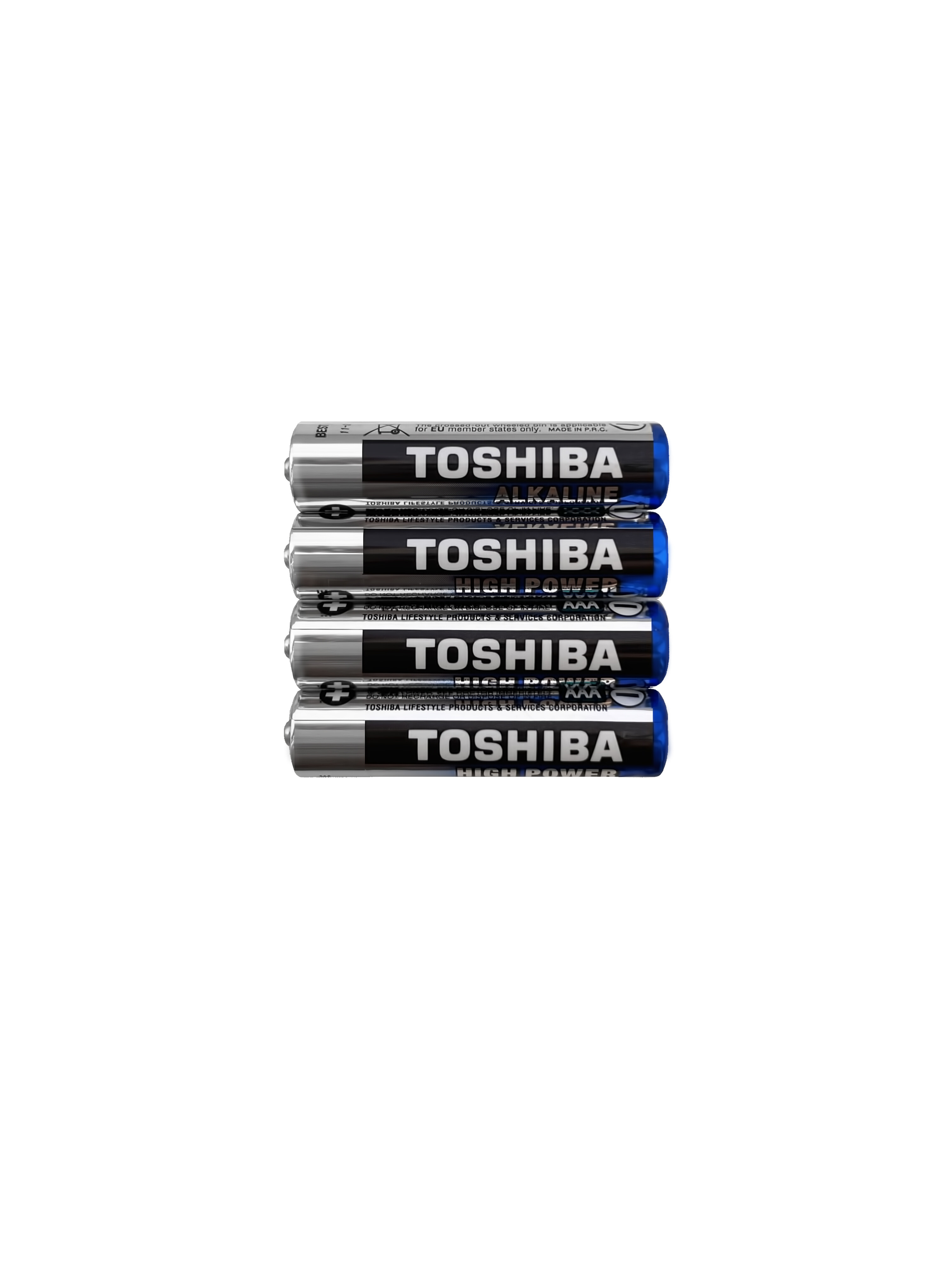 Батарейки Toshiba LR03 щелочные (alkaline) МИЗИНЧИК High Power (4шт) AAA 1,5V батарейки toshiba lr20 щелочные alkaline бочка high power 2шт d 1 5v