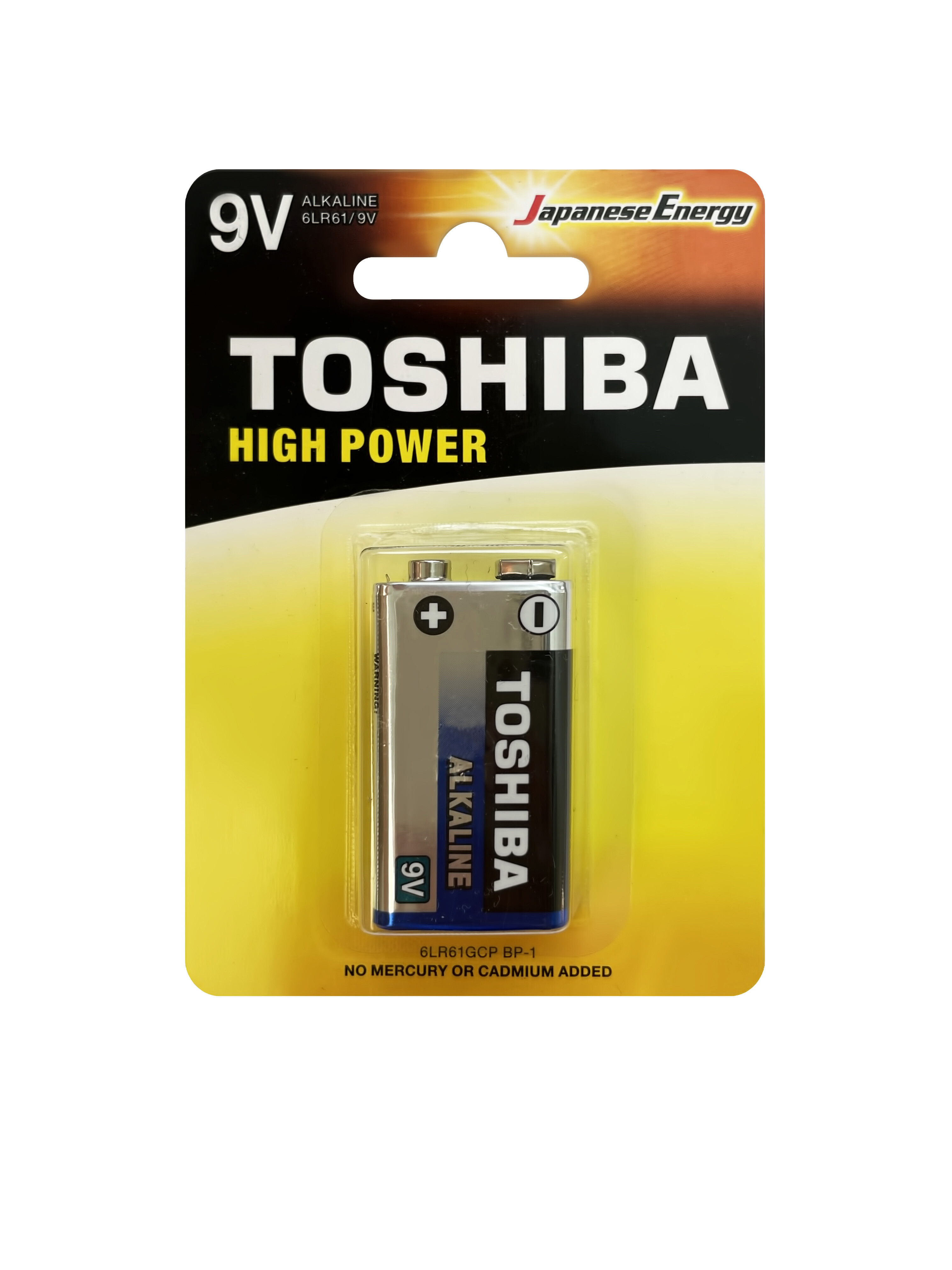 Батарейка Toshiba 6LR61 щелочная (alkaline) КРОНА High Power (1шт) 9V