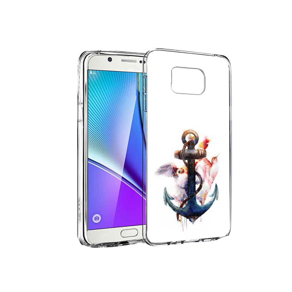 

Чехол MyPads Tocco для Samsung Galaxy Note 5 якорь с птицами, Прозрачный, Tocco