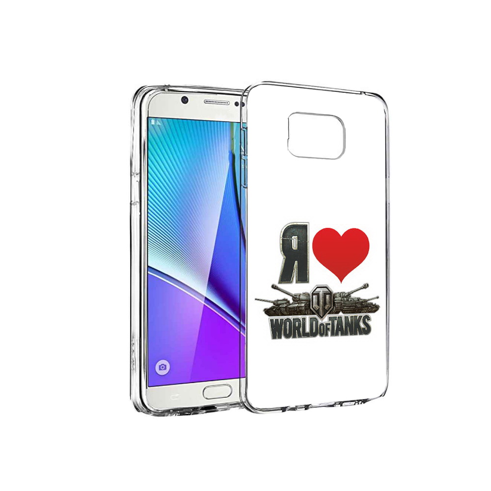 

Чехол MyPads Tocco для Samsung Galaxy Note 5 я люблю ворлд оф танк, Прозрачный, Tocco