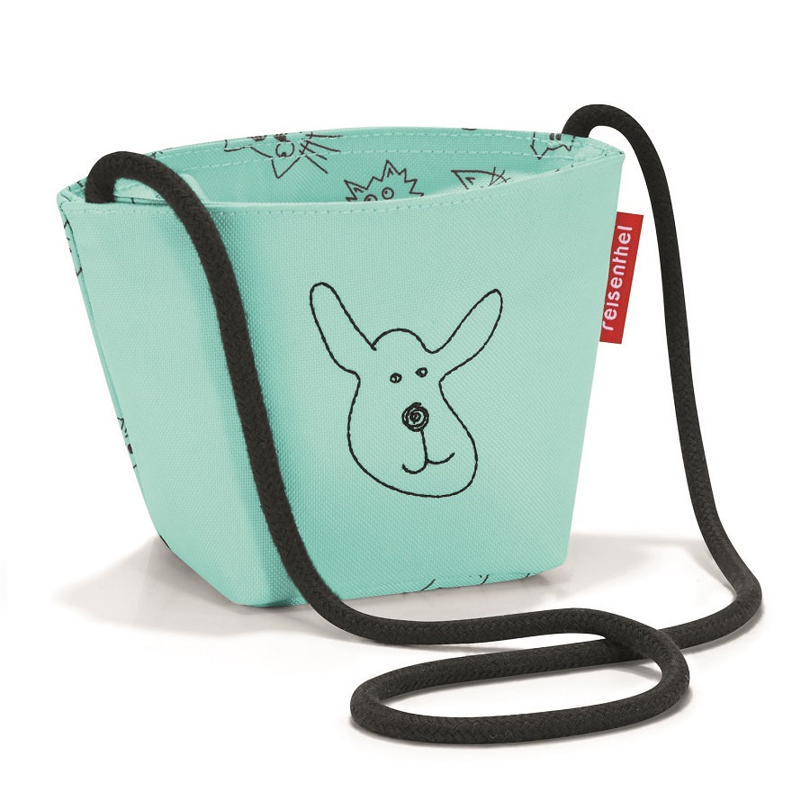 фото Сумка детская reisenthel minibag cats and dogs mint для девочек голубой iv4062