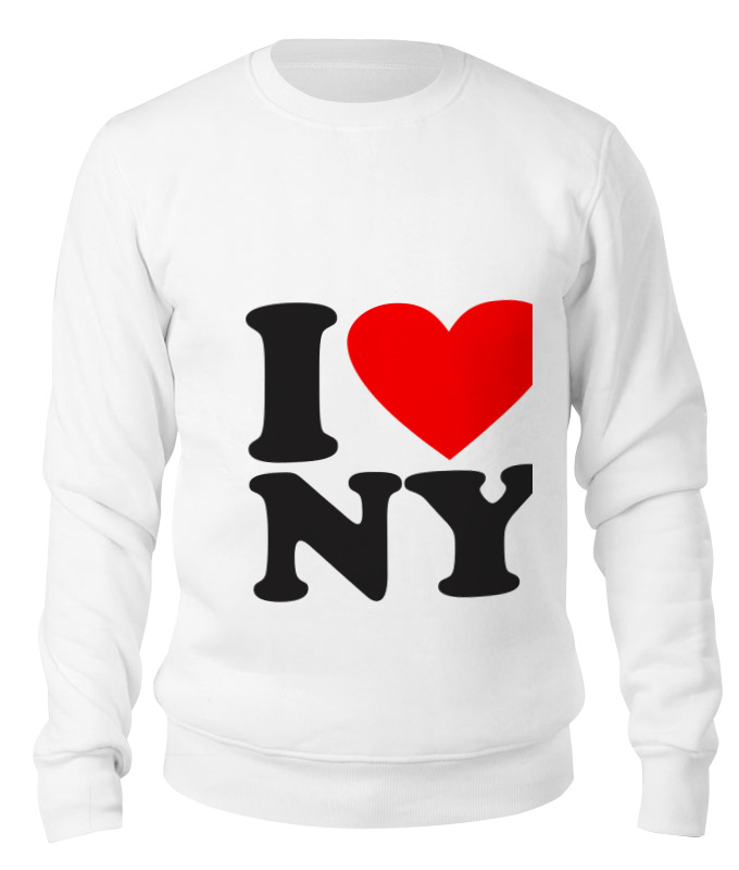 

Свитшот унисекс Printio I love ny белый XS, I love ny