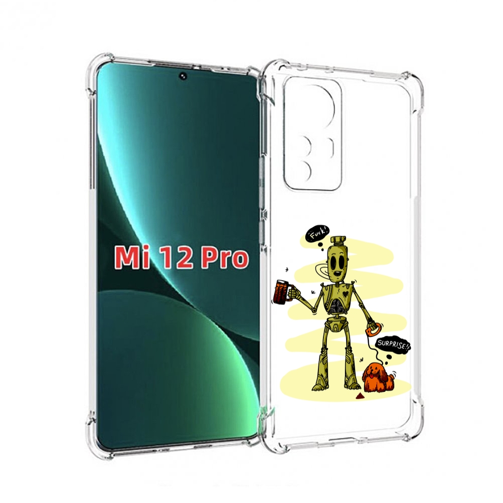 

Чехол MyPads прикольный робот для Xiaomi 12S Pro, Прозрачный, Tocco