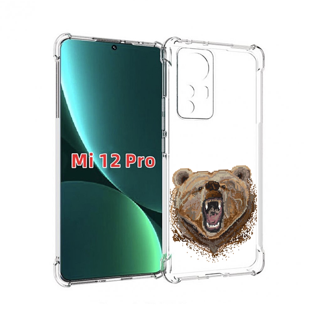 

Чехол MyPads пиксельный медведь для Xiaomi 12S Pro, Прозрачный, Tocco