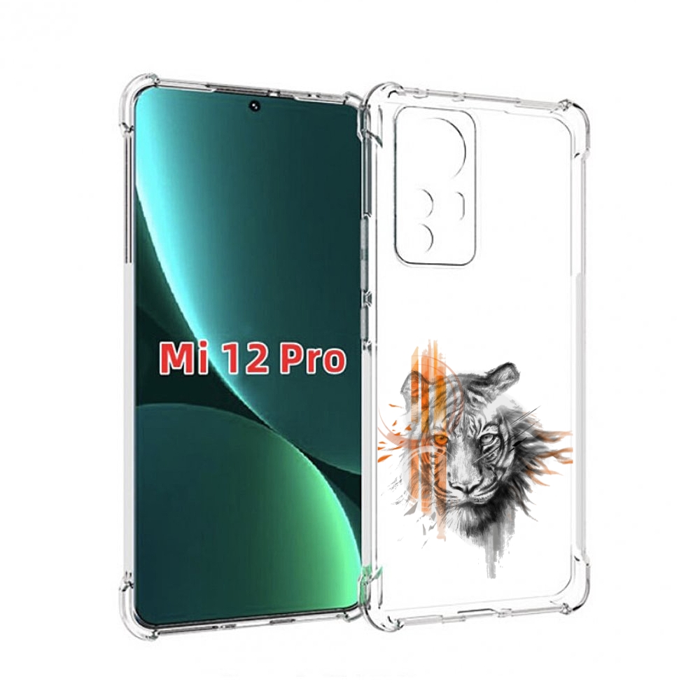 

Чехол MyPads огненный тигр для Xiaomi 12S Pro, Прозрачный, Tocco