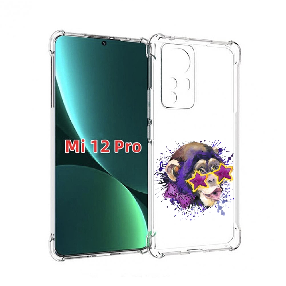 

Чехол MyPads обезьяна в очках для Xiaomi 12S Pro, Прозрачный, Tocco