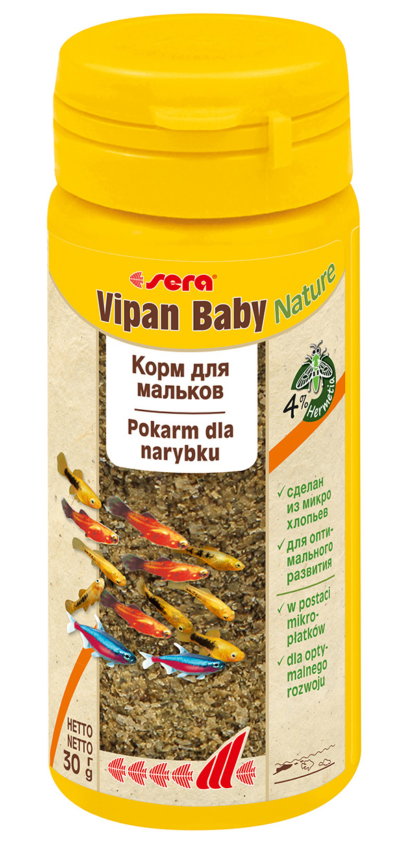 

Корм для аквариумных рыбок Sera Vipan Baby хлопья, 2 шт по 50 мл