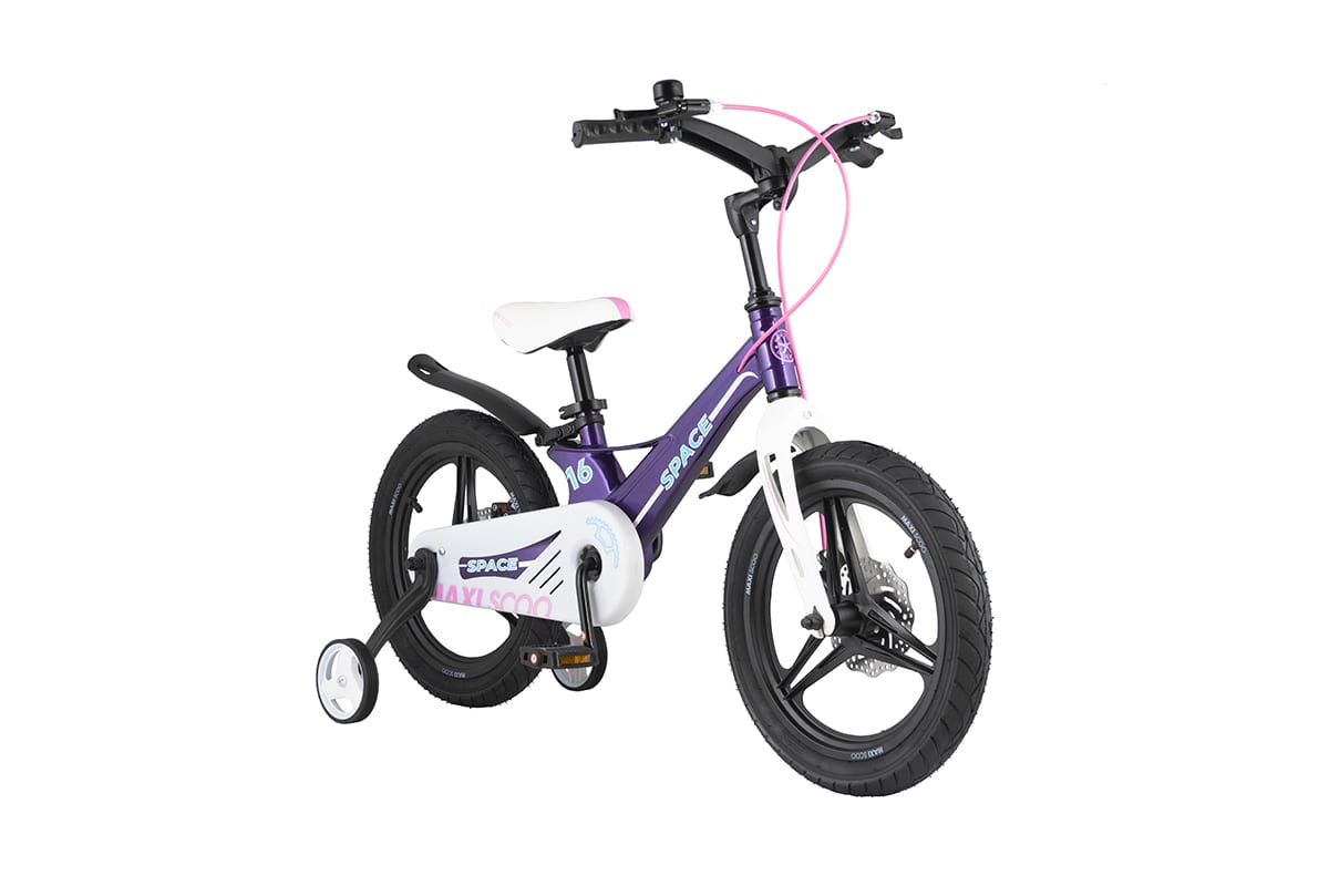 фото Велосипед детский "space. делюкс", двухколесный, 16", фиолетовый (2021) maxiscoo