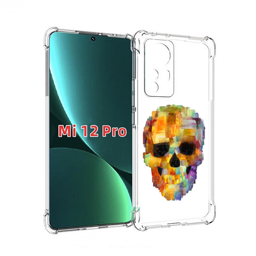 

Чехол MyPads нарисованный череп для Xiaomi 12S Pro, Прозрачный, Tocco
