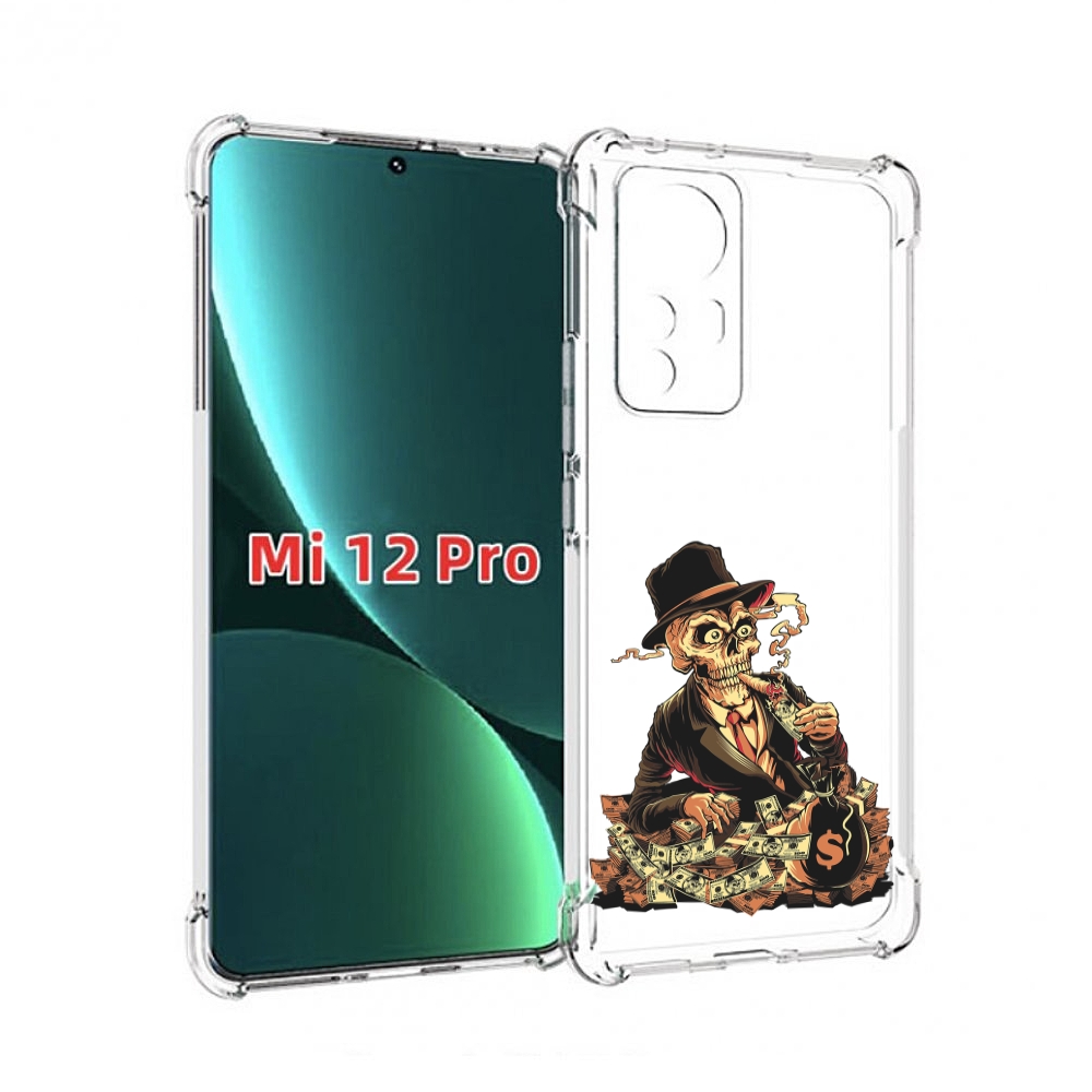 

Чехол MyPads нарисованный череп с сигаретой для Xiaomi 12S Pro, Прозрачный, Tocco