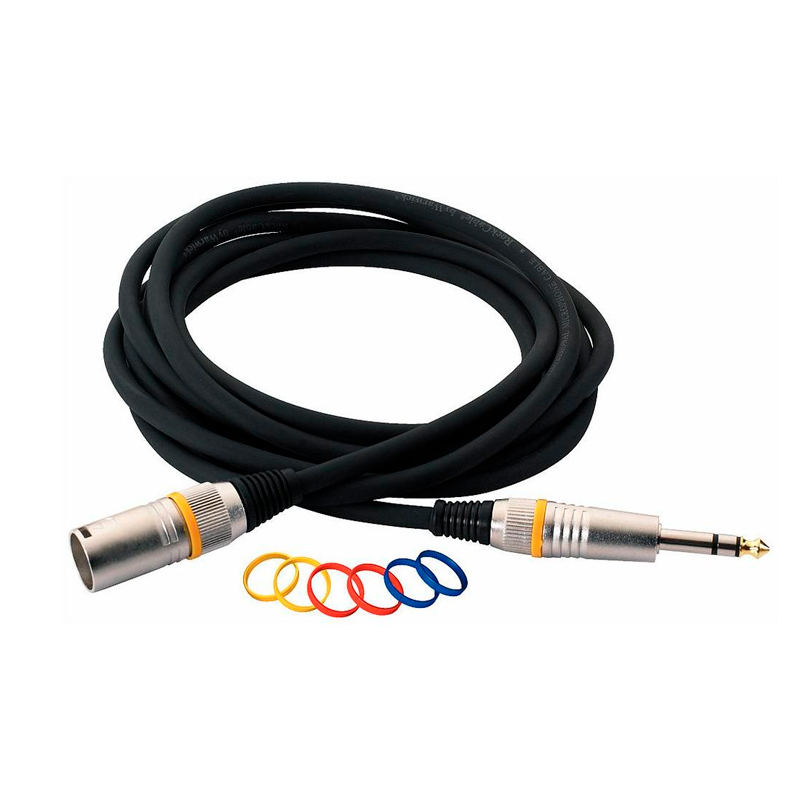 Кабель аудио 1xJack - 1xXLR Rockcable RCL 30383 D6 M BA