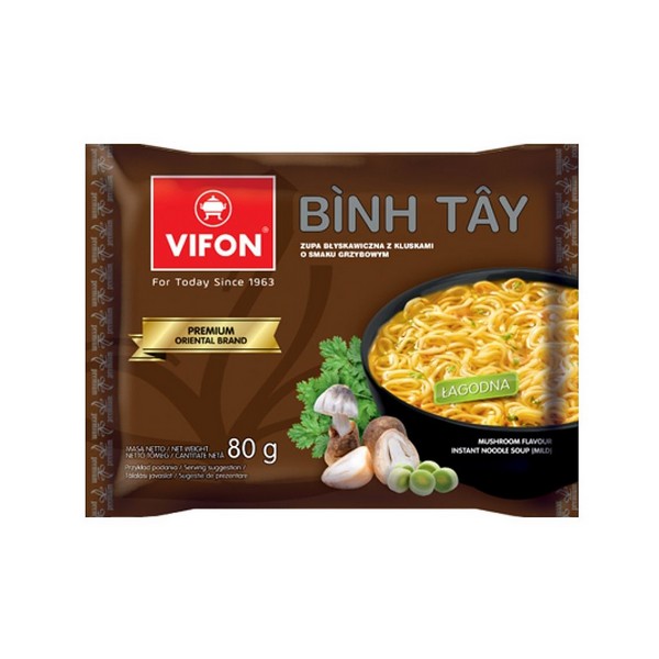 Лапша Binh Tay Vifon Премиум со вкусом гибов, Вьетнам, 80 г