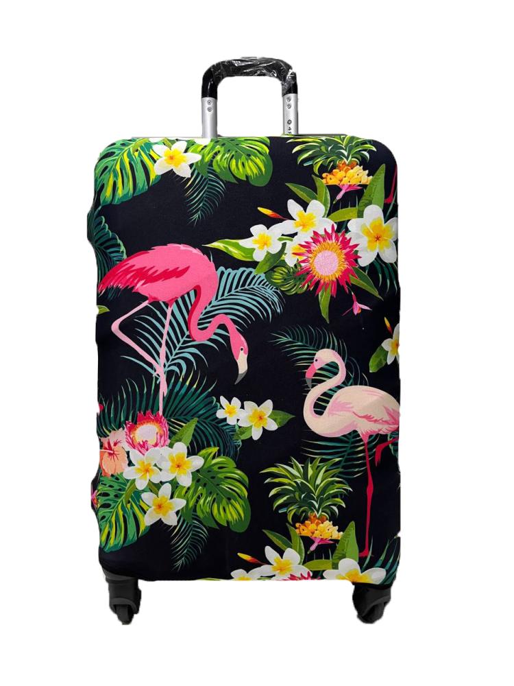 Чехол для чемодана 4Roads Roa разноцветные фламинго M