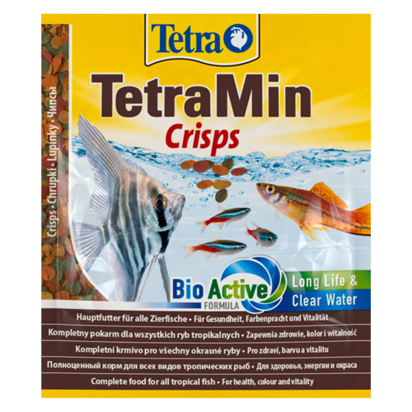 фото Корм для аквариумных рыбок tetra tetramin crisps чипсы, 10 шт по 12 гр