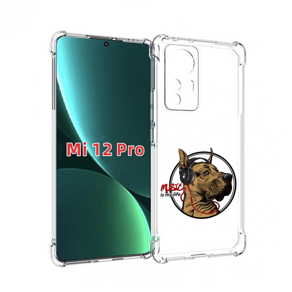 

Чехол MyPads музыкальная собака для Xiaomi 12S Pro, Прозрачный, Tocco