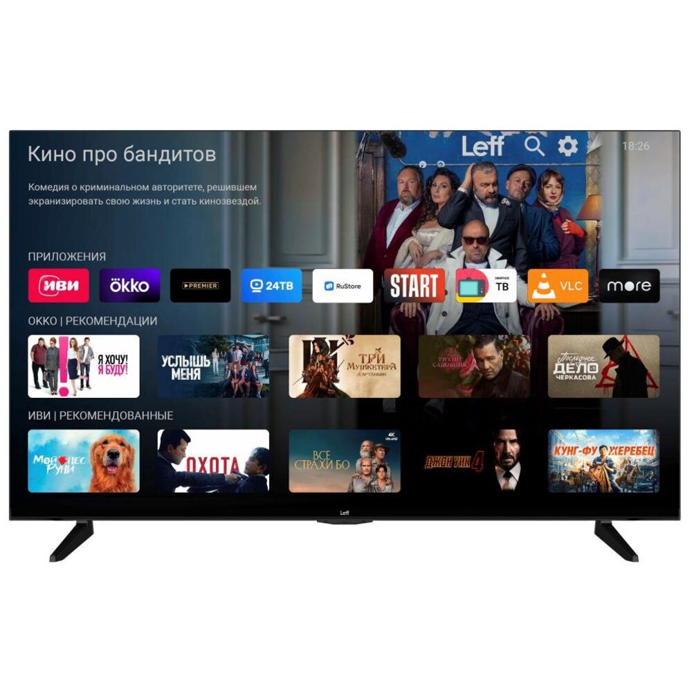 

Телевизор LEFF 43U670S, 43"(109 см), UHD 4K, Черный, 43U670S