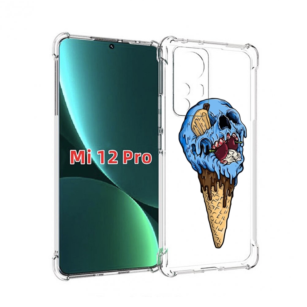 

Чехол MyPads мороженное череп для Xiaomi 12S Pro, Прозрачный, Tocco