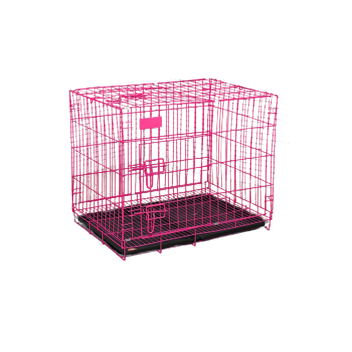 Клетка для собак Пижон 70х50х60 см розовая