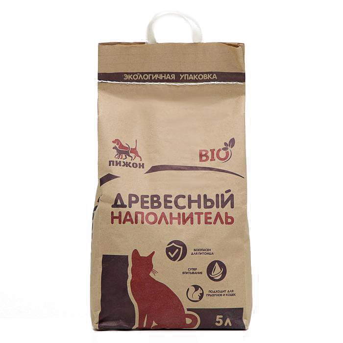 

Впитывающий наполнитель Пижон Bio древесный, 5 л