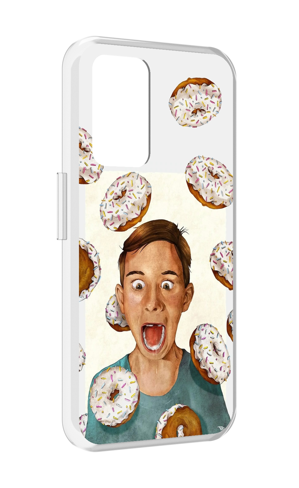 

Чехол MyPads Бешенные-пончики для Realme GT Neo3T, Прозрачный, Tocco