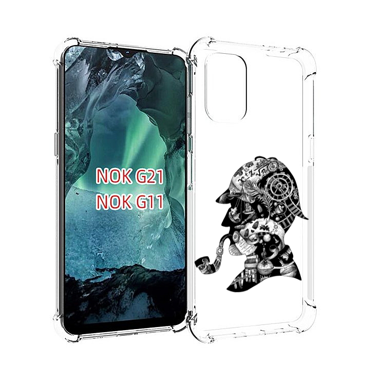 

Чехол Mypads Мужчина С Трубкой Абстракция Для Nokia G11/G21, Прозрачный, Tocco