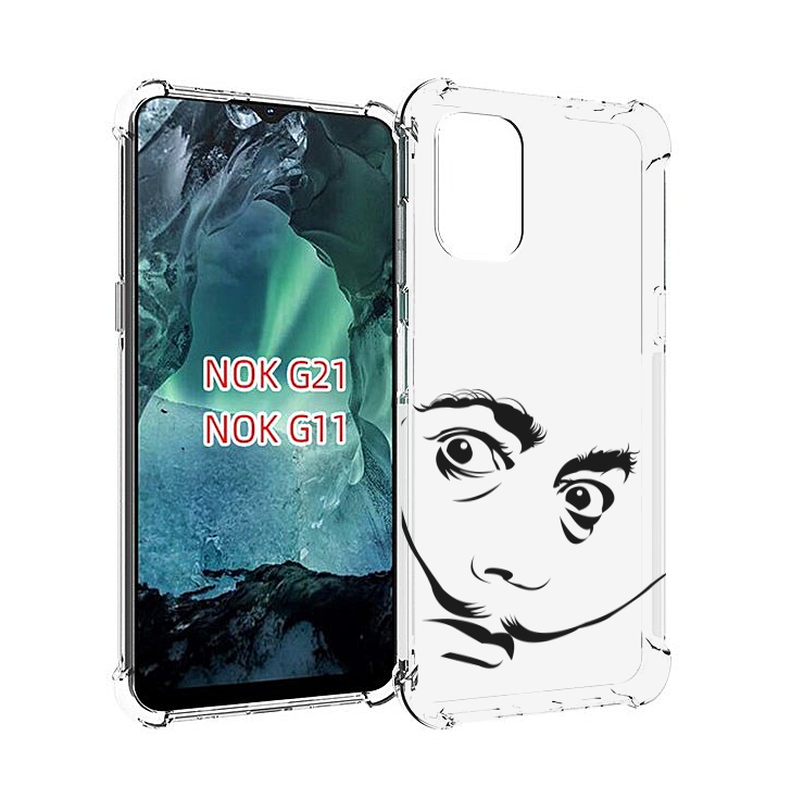 

Чехол Mypads Мужчина С Длинными Усами Для Nokia G11/G21, Прозрачный, Tocco