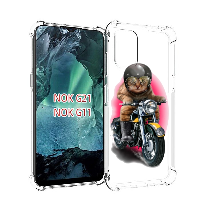 

Чехол Mypads Мото-Кот Для Nokia G11/G21, Прозрачный, Tocco