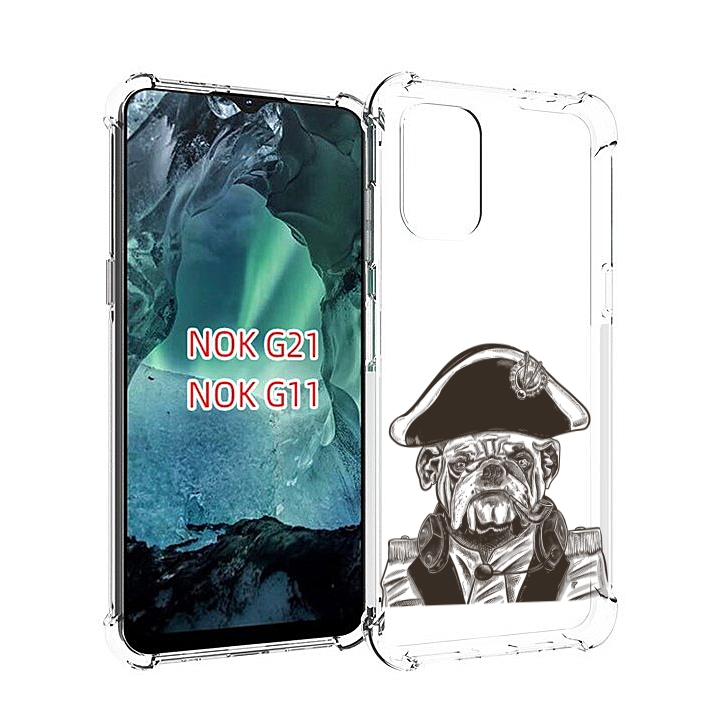 

Чехол Mypads Мопс Генерал Для Nokia G11/G21, Прозрачный, Tocco
