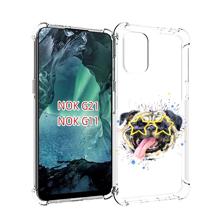 

Чехол Mypads Мопс Боксер Для Nokia G11/G21, Прозрачный, Tocco