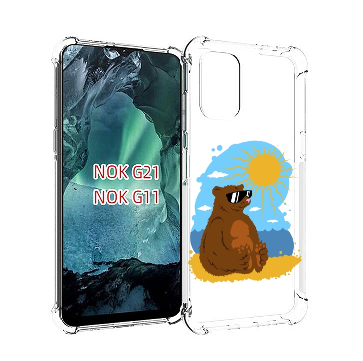 

Чехол Mypads Медведь На Чиле Для Nokia G11/G21, Прозрачный, Tocco