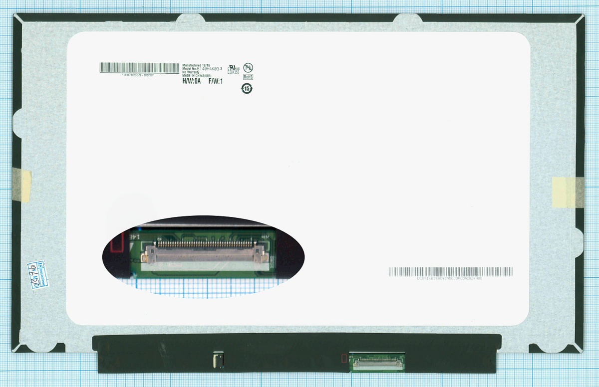 

Матрица OEM для ноутбука B140HAK03.3 (100164123V), совместимая с p/n: B140HAK03.3