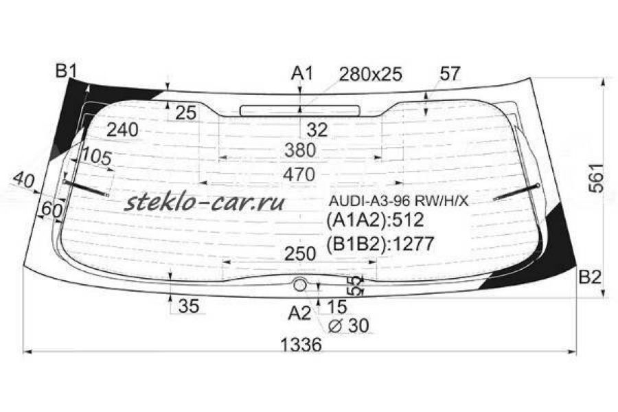 Стекло заднее AUDI A3 3D5D HATCHBACK 96-03 BENSON 8554bgnhbben 11290₽