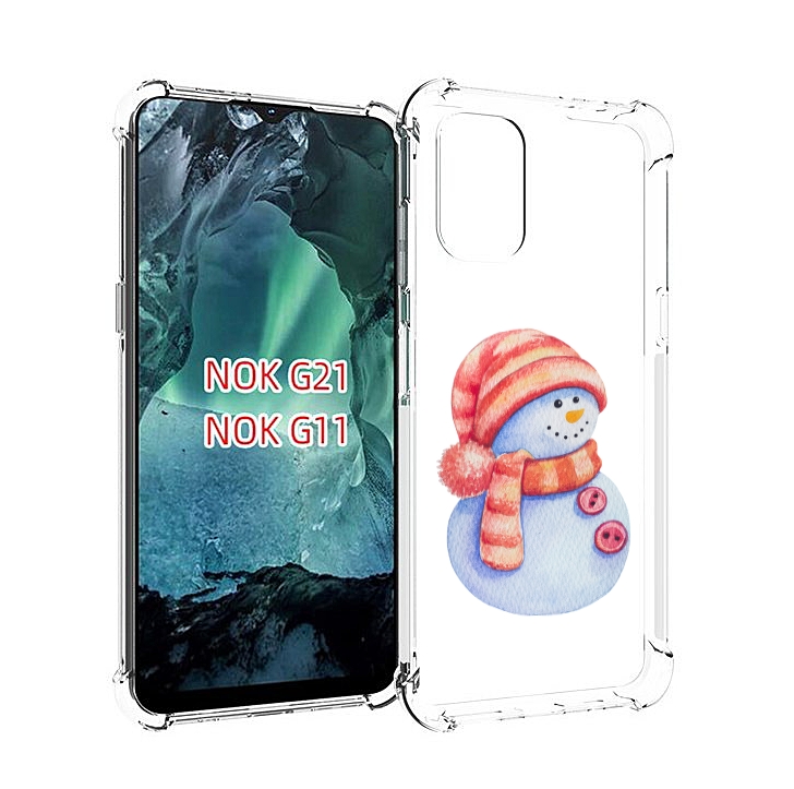 

Чехол Mypads Веселый Снеговик Для Nokia G11/G21, Прозрачный, Tocco