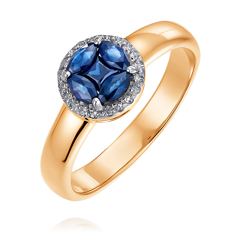 

Кольцо из золота р. , ADAMAS 1448728/01-А50Д-432, сапфир\бриллиант, 1448728/01-А50Д-432