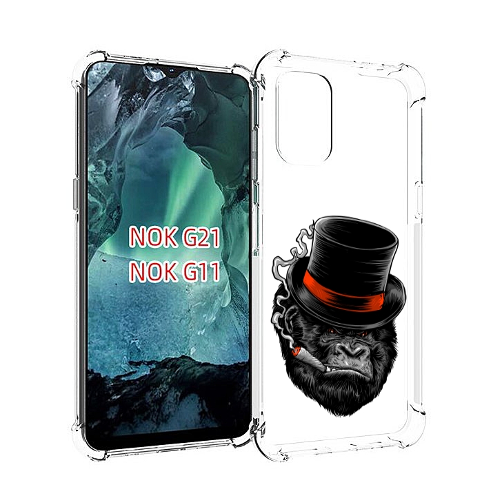 

Чехол Mypads Дизайнерская Горилла Для Nokia G11/G21, Прозрачный, Tocco