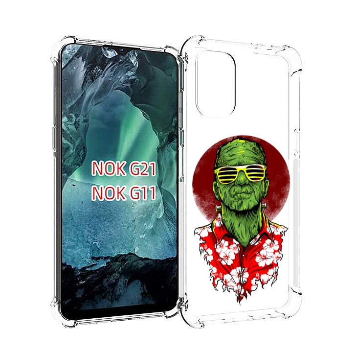 

Чехол Mypads Крутой Зеленый Мужчина В Очках Для Nokia G11/G21, Прозрачный, Tocco