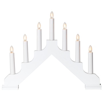фото Горка рождественская star trading ada, 7 свечей, 30х37,5 см, белая