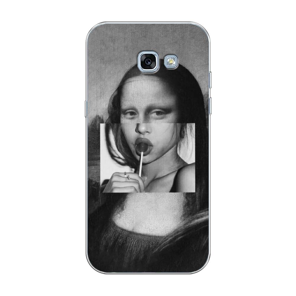 

Чехол Awog на Samsung Galaxy A3 2017 / Самсунг A3 2017 "Mona Lisa sucking lollipop", Серый, 20350-9