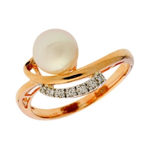 

Кольцо из золота р. 16 DIAMOND PRIME 99-1-ZW-R-041214, жемчуг\фианит, 99-1-ZW-R-041214