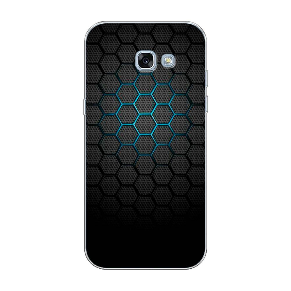 фото Чехол awog "бирюзовые соты" для samsung galaxy a3 2017